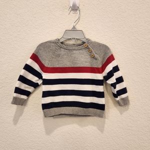 Gray Red Blue Winter Sweater Boys Size 12 to 18m